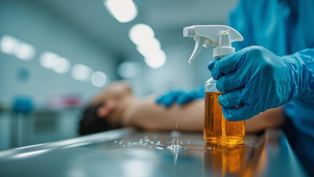 douches à la bétadine avant opération: double geste